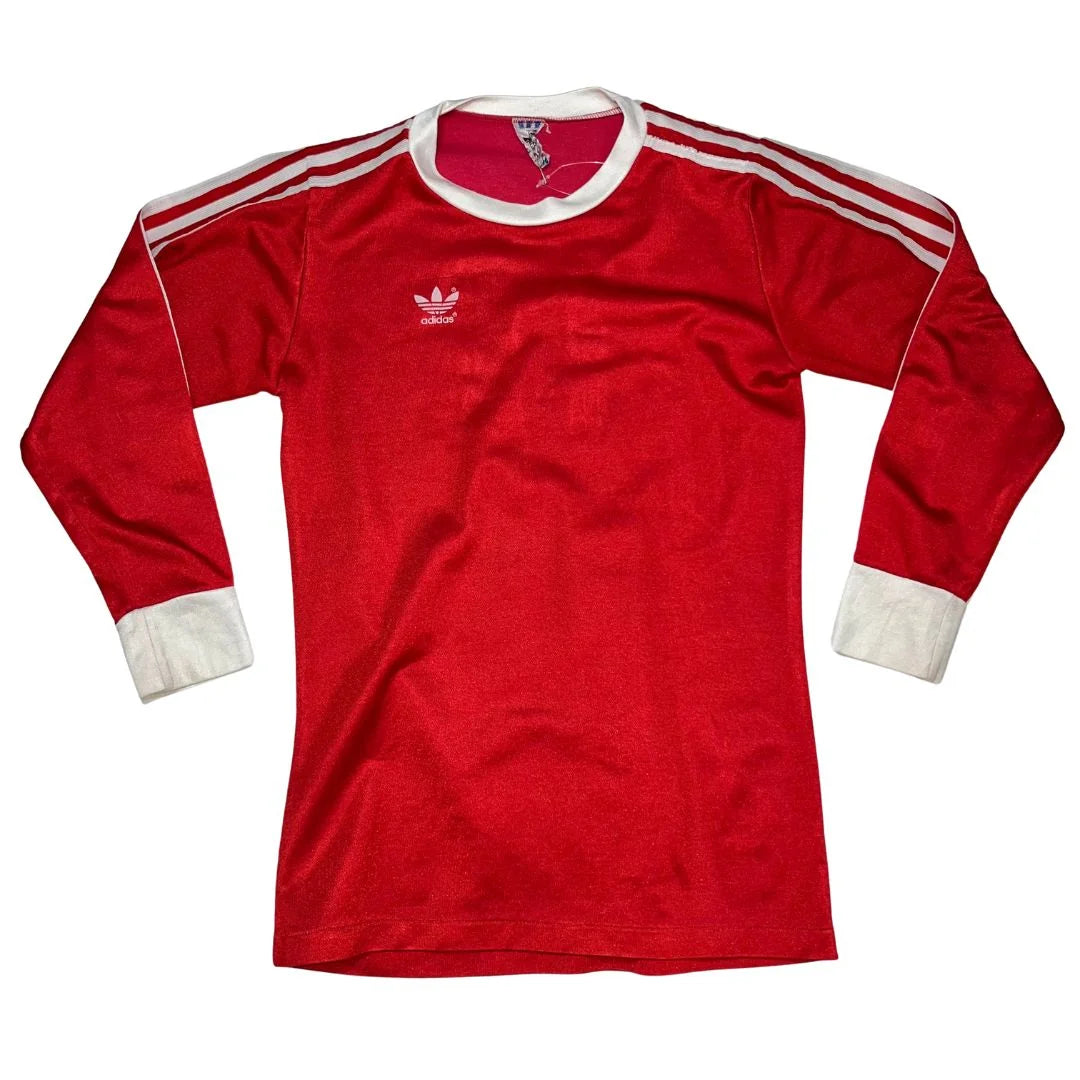 Tricou Adidas Rosu retro #13 l/s - S (Anii 80)