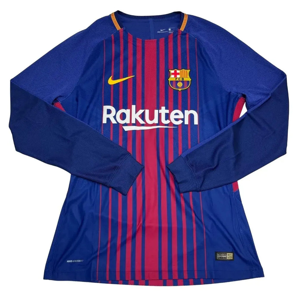 TRICOU BARCELONA 2017/18 HOME L/S PLAYER ISSUE - L
