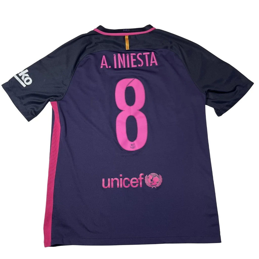 Tricou Barcelona 2016/17 Away Iniesta #8 L