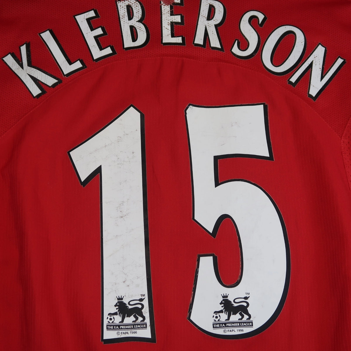tricou man utd 2004 06 home kleberson 15 l