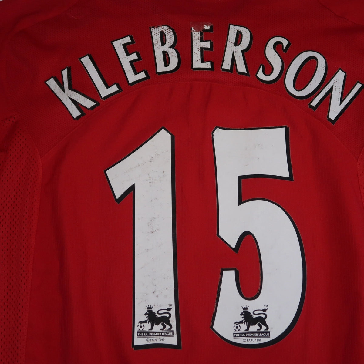 tricou man utd 2004 06 home kleberson 15 l