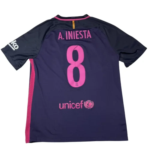 Tricou Barcelona 2016/17 Away Iniesta #8 L