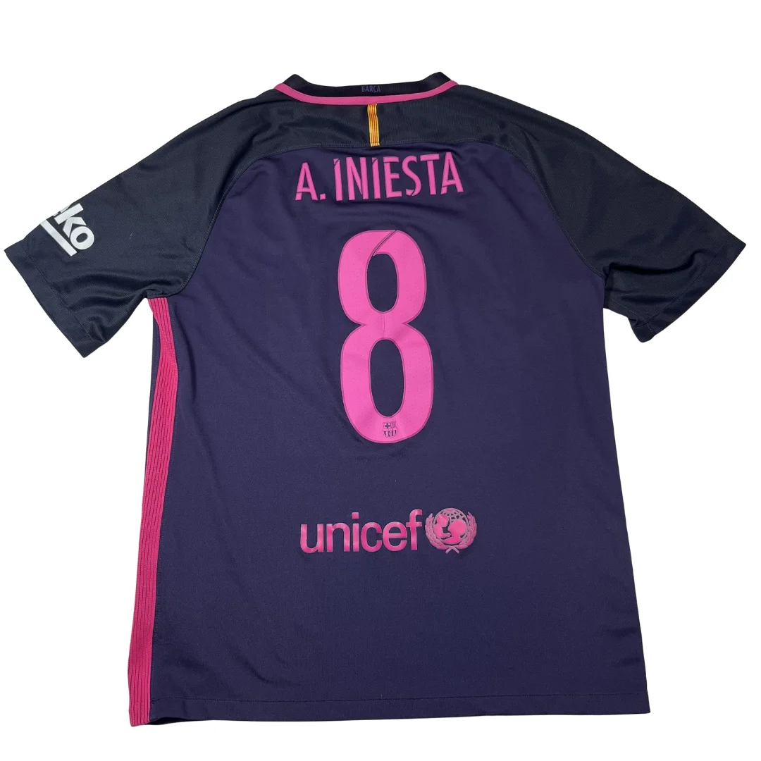 Tricou Barcelona 2016/17 Away Iniesta #8 L