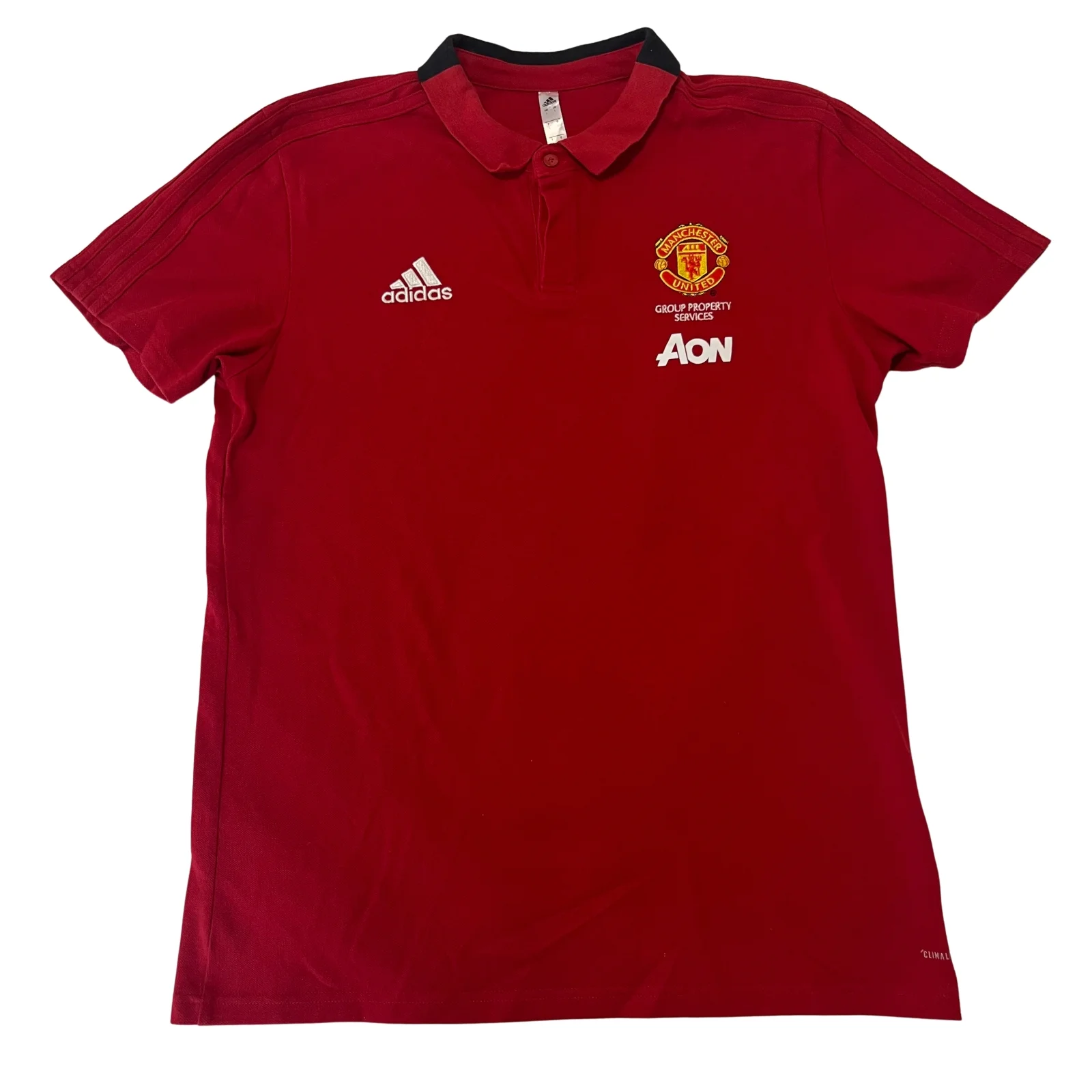 Tricou Man Utd Polo Rosu - (L)