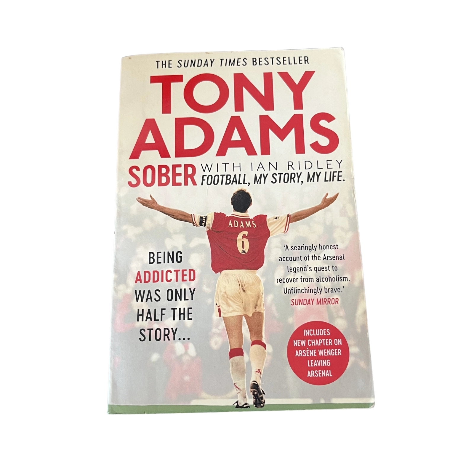 Carte Tony Adams Sober cu Ian Ridley