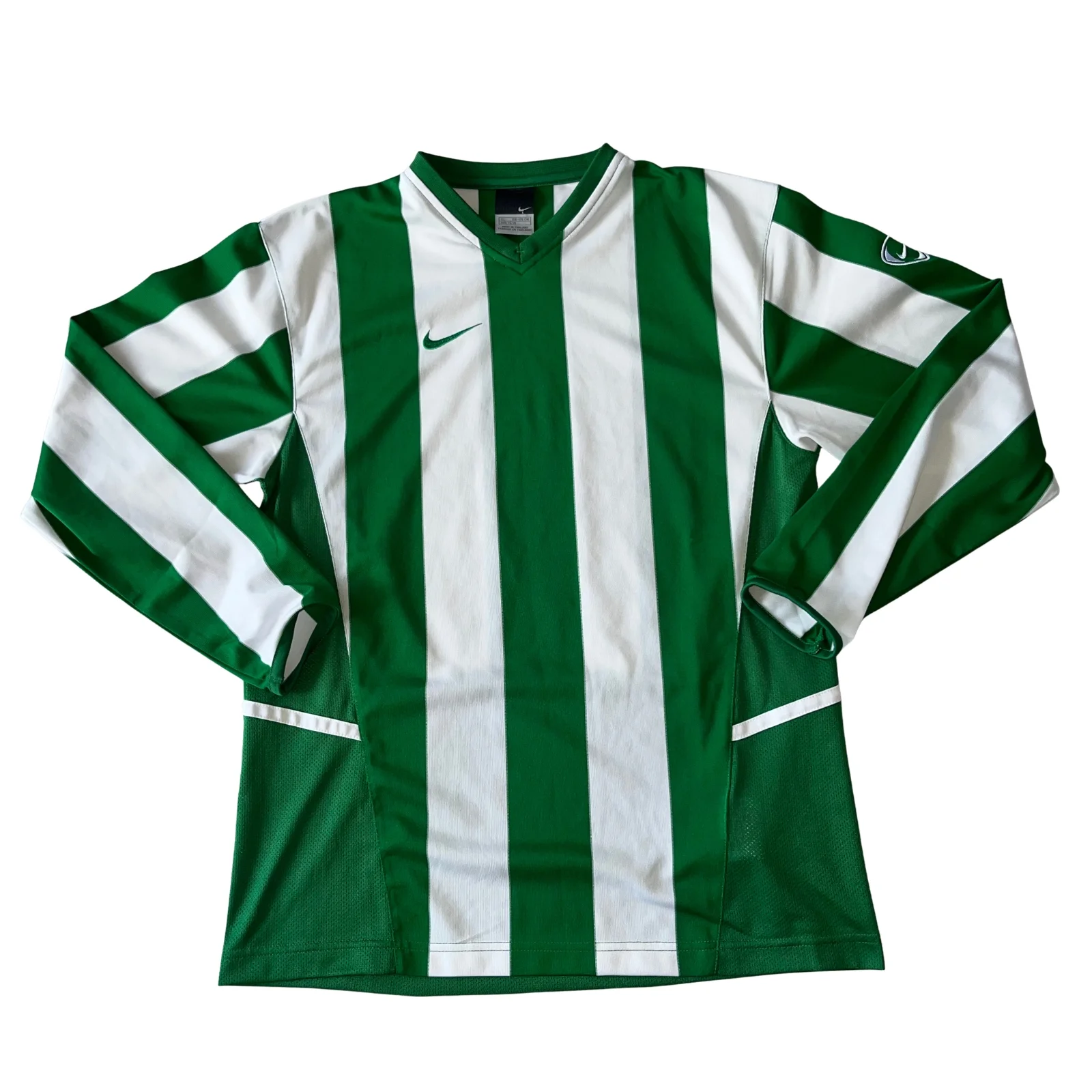 Tricou Template Nike Alb-Verde l/s (XS)